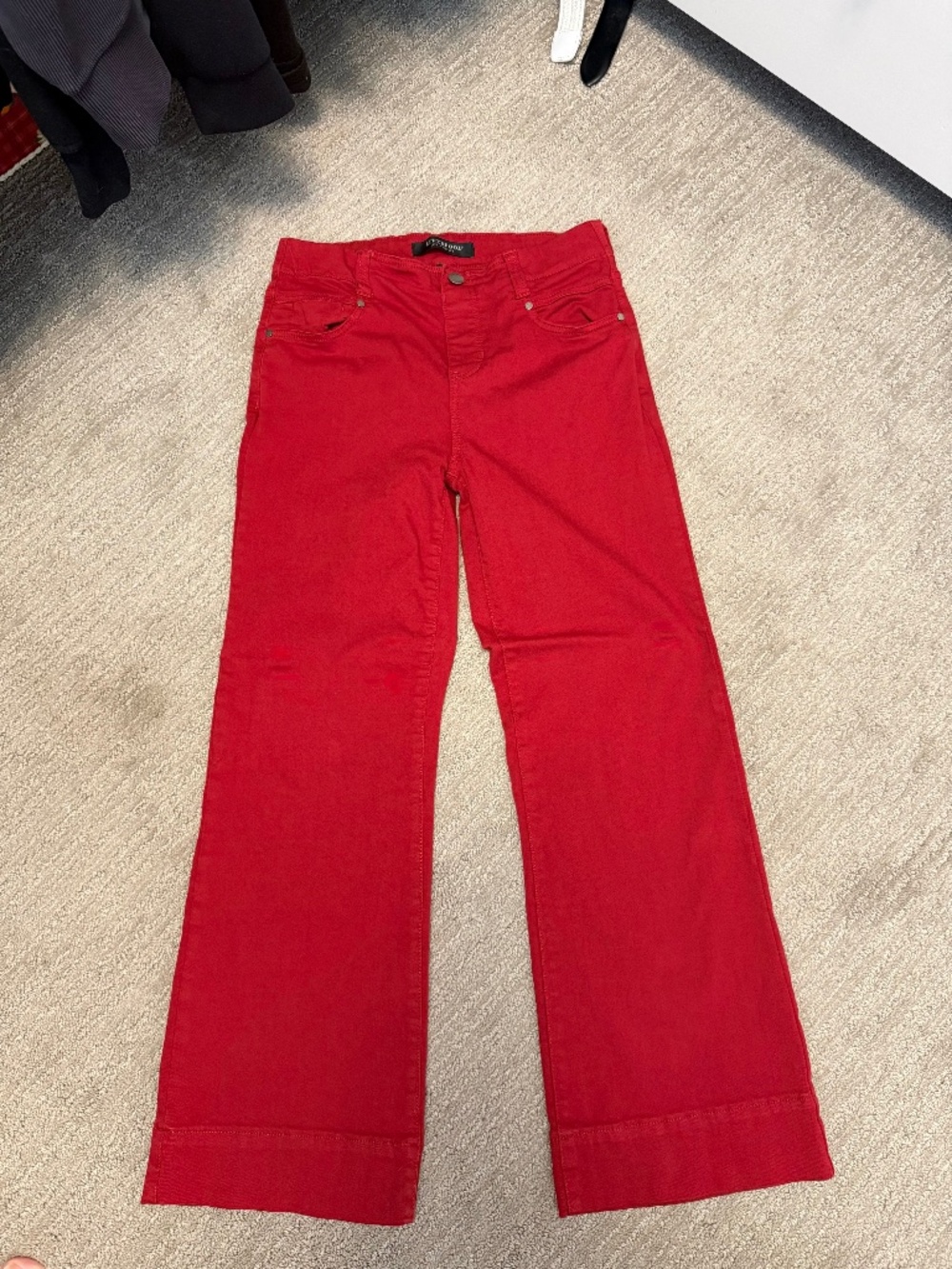 EUC Liverpool Los Angeles Gia Glider Crop Wide Leg Pants Women's Size 6/28